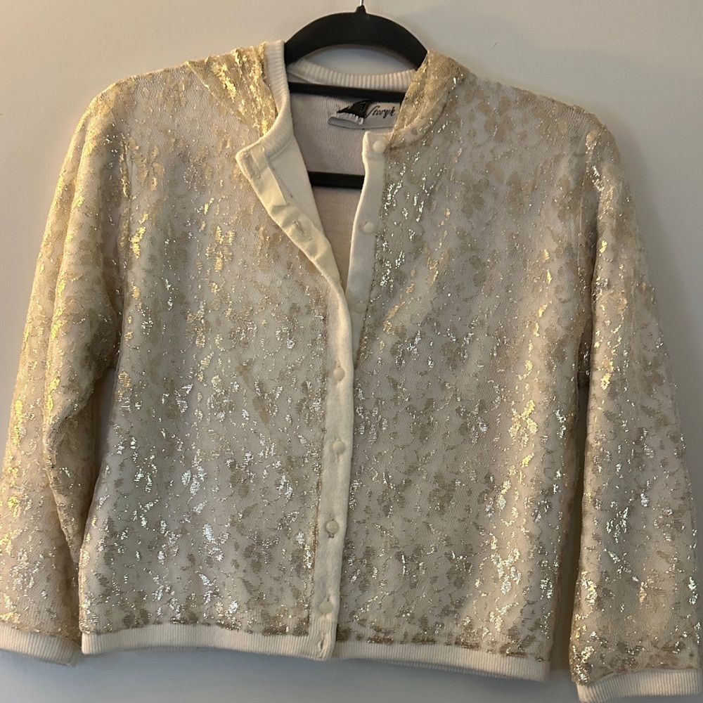 Vintage lace Cream Jacket - Women's